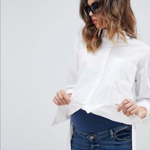 Maternity over the bump skinny jeans, medium wash